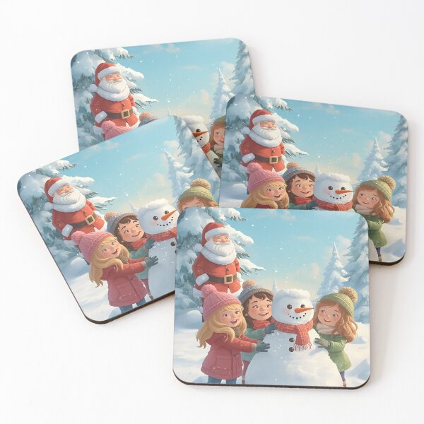 Item preview, Children Building Snowman Christmas Scene designed and sold by Valeree Store.