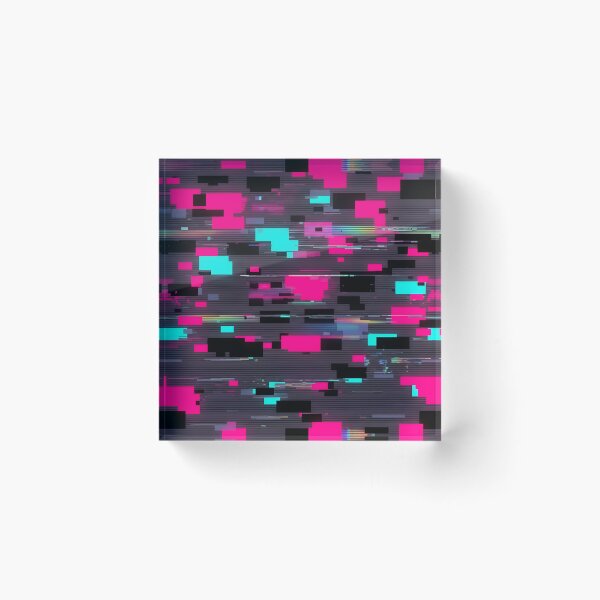 Item preview, Neon Glitch Lines Pattern designed and sold by Kaleidoscope Print.