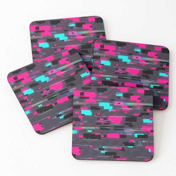 Item preview, Neon Glitch Lines Pattern designed and sold by Kaleidoscope Print.