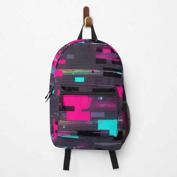 Item preview, Neon Glitch Lines Pattern designed and sold by Kaleidoscope Print.
