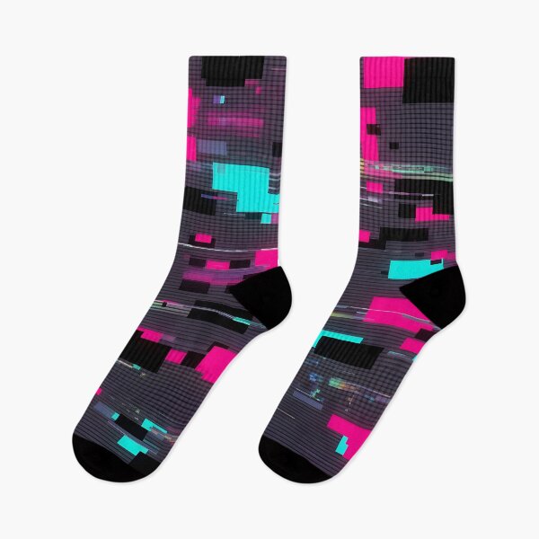 Item preview, Neon Glitch Lines Pattern designed and sold by Kaleidoscope Print.