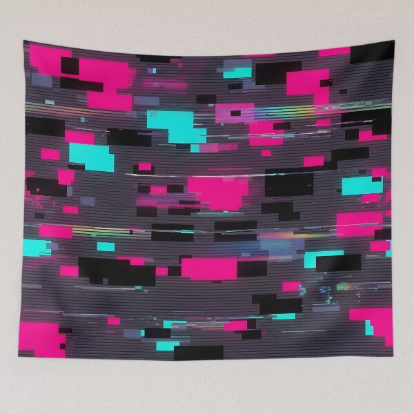 Item preview, Neon Glitch Lines Pattern designed and sold by Kaleidoscope Print.