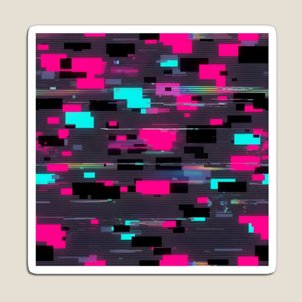 Item preview, Neon Glitch Lines Pattern designed and sold by Kaleidoscope Print.