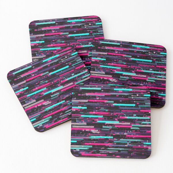 Item preview, Neon Data Stream Glitch designed and sold by Kaleidoscope Print.