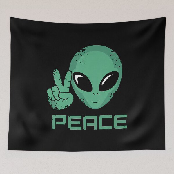 Item preview, Alien Peace Hippie Ufo designed and sold by KristyCharleen.