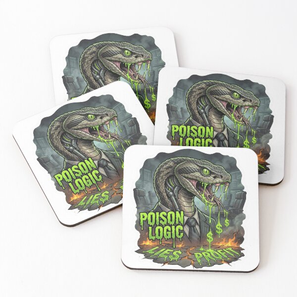 Item preview, Poison Logic - Lies Profit Snake Corporate Greed T-Shirt designed and sold by MiracleDroplet.