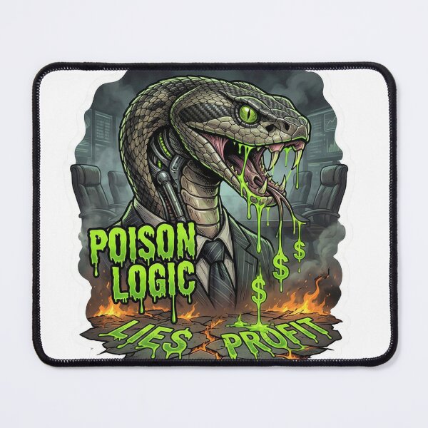 Item preview, Poison Logic - Lies Profit Snake Corporate Greed T-Shirt designed and sold by MiracleDroplet.