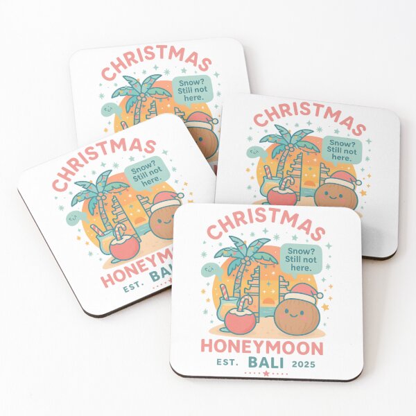 Item preview, Christmas Honeymoon Bali EST. 2025 – Kawaii Tropical Holiday Design | Cute Beach Christmas Art designed and sold by Memorph.