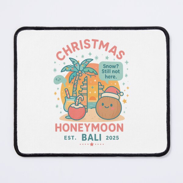 Item preview, Christmas Honeymoon Bali EST. 2025 – Kawaii Tropical Holiday Design | Cute Beach Christmas Art designed and sold by Memorph.