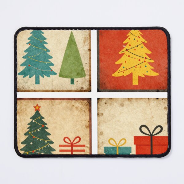 Item preview, 4 part xmas trees abstract colorful distressed design designed and sold by SmashingDeals.