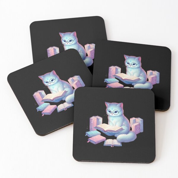 Item preview, Pastel Cat Wizard Studying Magic Texts designed and sold by LindaRuby1.