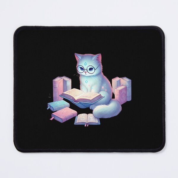 Item preview, Pastel Cat Wizard Studying Magic Texts designed and sold by LindaRuby1.