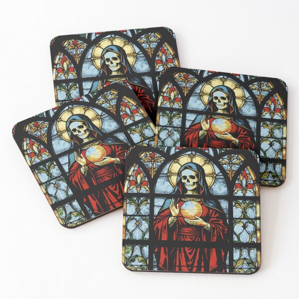 Item preview, Stained glass Santa Muerte designed and sold by veryarticulated.