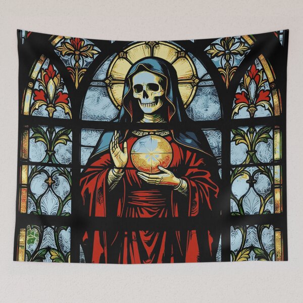 Item preview, Stained glass Santa Muerte designed and sold by veryarticulated.