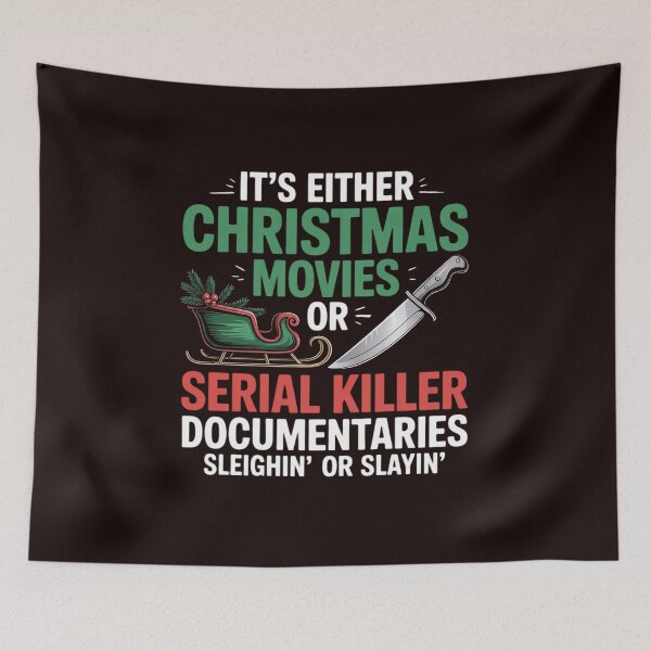 Item preview, Sleighin Or Slayin Christmas Movie Xmas Men Women designed and sold by hettingerchaim.