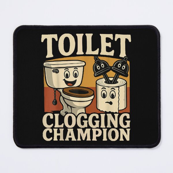 Item preview, Retro Bathroom Toilet Clogging Champ designed and sold by Guslyakovaagafy.