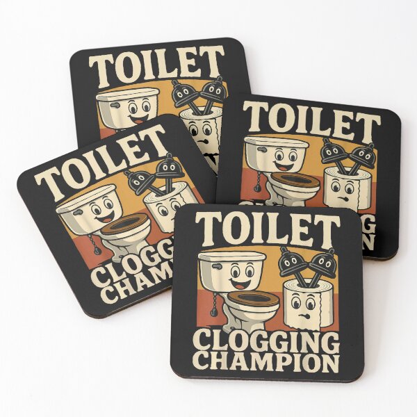 Item preview, Retro Bathroom Toilet Clogging Champ designed and sold by Guslyakovaagafy.