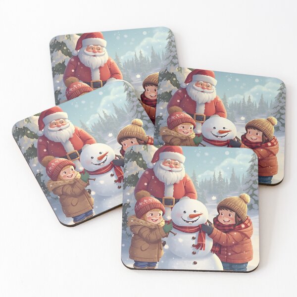 Item preview, Santa Watching Kids Winter Illustration designed and sold by Valeree Store.