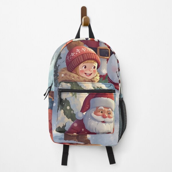 Item preview, Santa Watching Kids Winter Illustration designed and sold by Valeree Store.