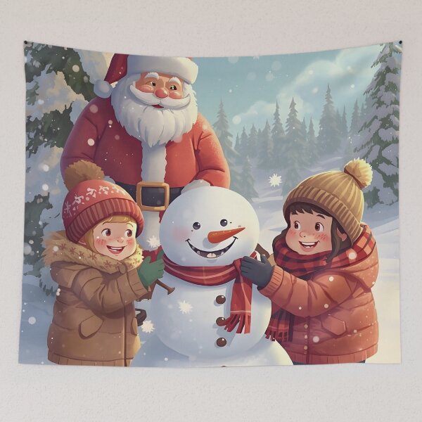 Item preview, Santa Watching Kids Winter Illustration designed and sold by Valeree Store.