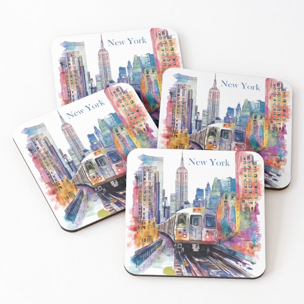 Item preview, New York Cityscape Colorfully designed and sold by JonnaHurmerinta.