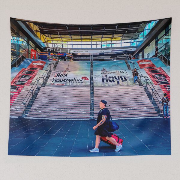 Item preview, Travelling Man by the Stairway Ads on Spencer Street - Melbourne, Victoria, Australia designed and sold by Steven Jodoin.