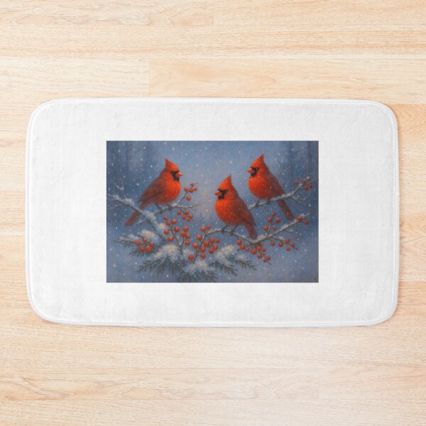 Item preview, Cardinals and snow berries designed and sold by The Cozy Cauldron.