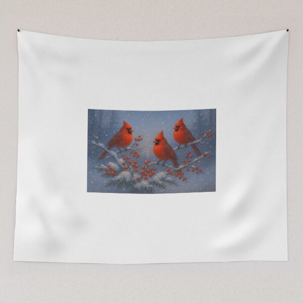Item preview, Cardinals and snow berries designed and sold by The Cozy Cauldron.