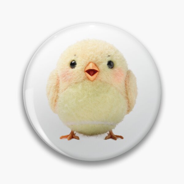 Item preview, Adorable Fluffy Yellow Chick - Realistic Felted Texture Baby Bird Toy Art designed and sold by RudArtAI.