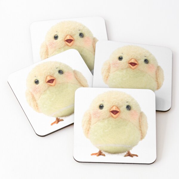 Item preview, Adorable Fluffy Yellow Chick - Realistic Felted Texture Baby Bird Toy Art designed and sold by RudArtAI.