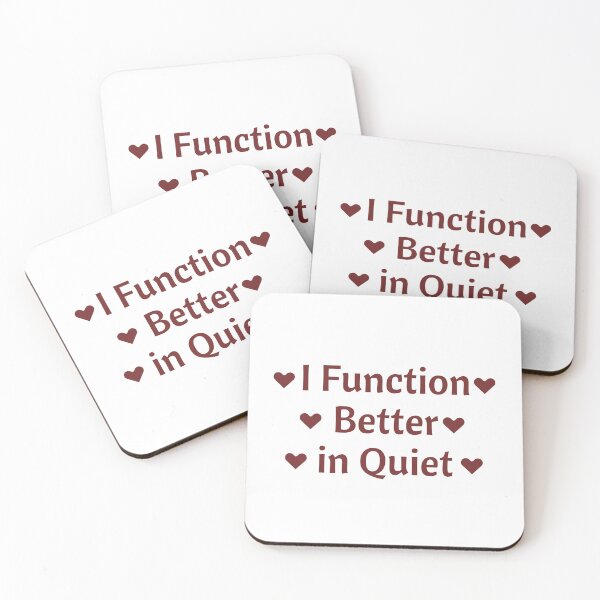 Item preview, I Function Better in Quiet | Soft Introvert Aesthetic Quote Shirt | Calm Vibes Typography with Hearts | Minimalist Peaceful Energy Design designed and sold by YasirHamidDesigns .