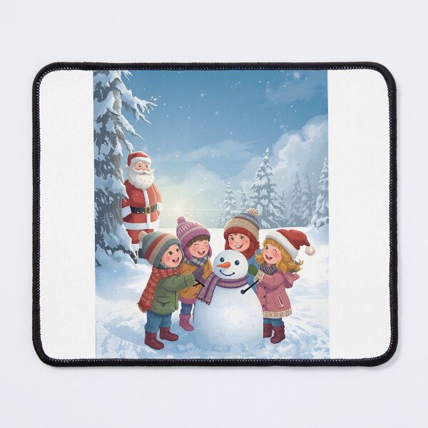 Item preview, Winter Children with Santa Nearby designed and sold by Valeree Store.