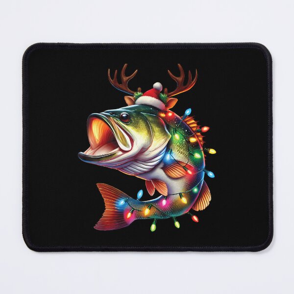 Item preview, Merry Fishmas Santa Fishing Lovers Funny Fisherman Christmas designed and sold by LeanneSandra.