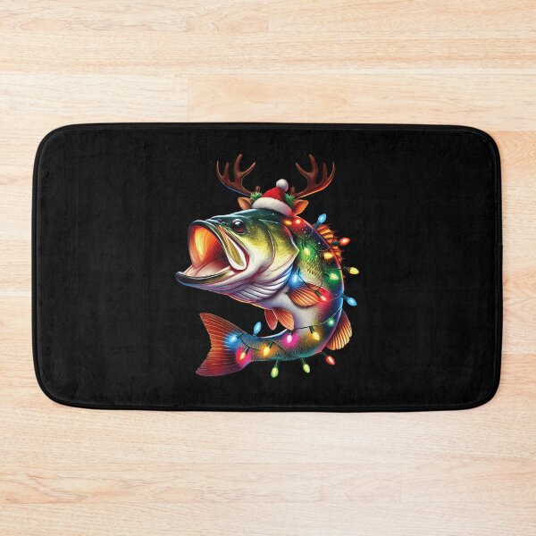 Item preview, Merry Fishmas Santa Fishing Lovers Funny Fisherman Christmas designed and sold by LeanneSandra.