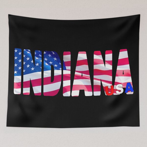 Item preview, INDIANA USA - Stars and Stripes Sticker Tee Shirt T-Shirt designed and sold by Adam Gormley.