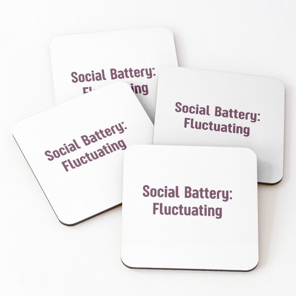 Item preview,  Social Battery: Fluctuating | Relatable Introvert Humor Shirt | Minimalist Text Design for Low Energy Days | Aesthetic Social Capacity Quote designed and sold by YasirHamidDesigns .
