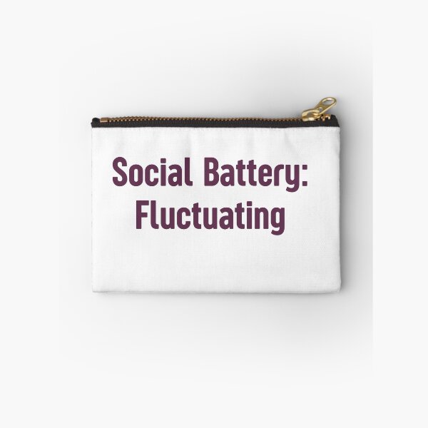 Item preview, Social Battery: Fluctuating | Relatable Introvert Humor Shirt | Minimalist Text Design for Low Energy Days | Aesthetic Social Capacity Quote designed and sold by YasirHamidDesigns .