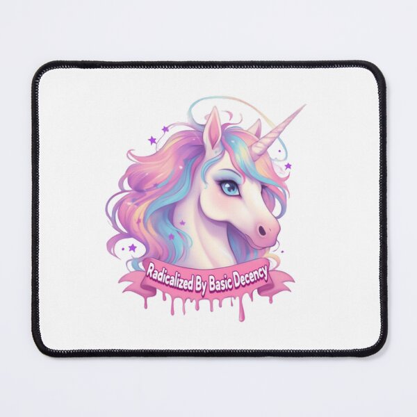 Item preview, Radicalized By Basic Decency And Democracy Retro Cute Unicorn Animal designed and sold by HumansStuck12.