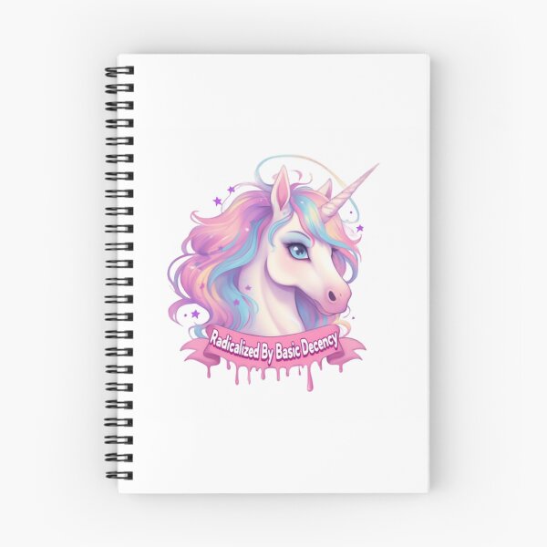 Item preview, Radicalized By Basic Decency And Democracy Retro Cute Unicorn Animal designed and sold by HumansStuck12.