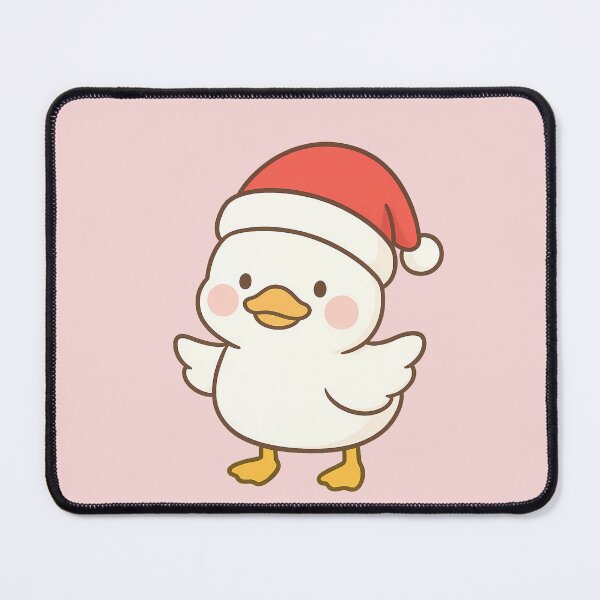 Item preview, Santa Hat Duck – Cute Christmas White Duck Sticker designed and sold by ChubbyGoong.
