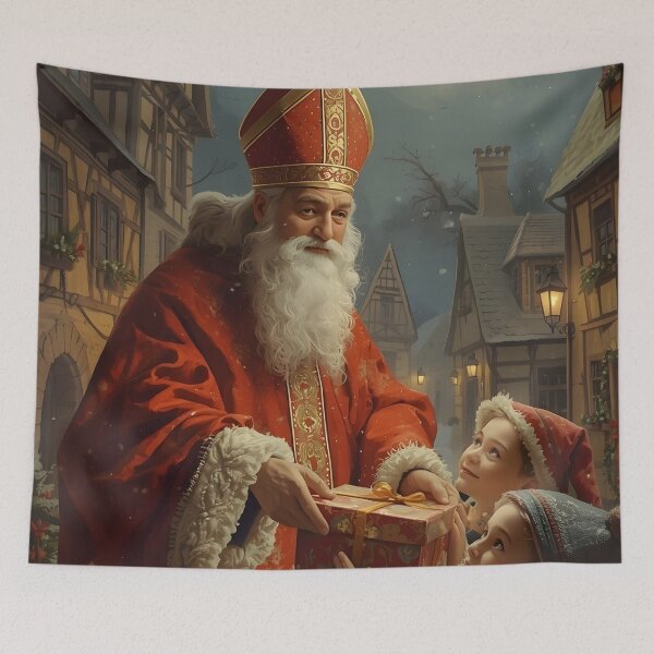 Item preview, Traditional St. Nicholas Illustration designed and sold by Valeree Store.