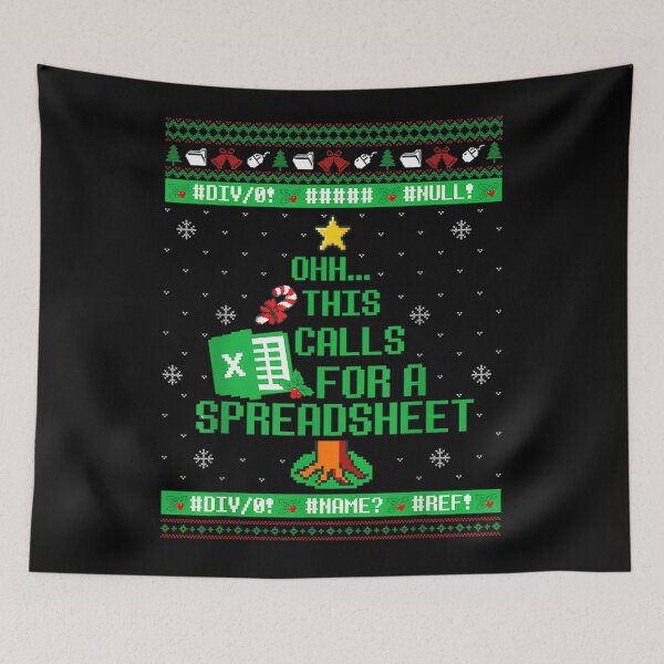 Item preview, Spreadsheet For Fashion Calls Holiday Christmas This Nerd Classic Funny Oh designed and sold by JasonCorvar.