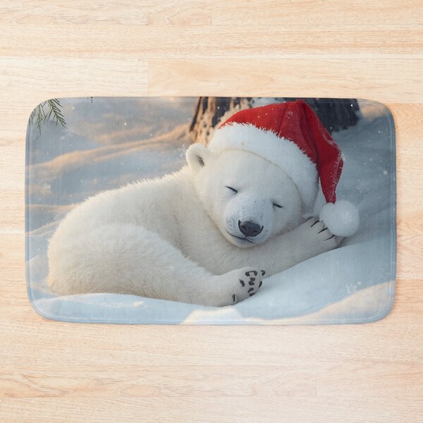 Item preview, Snowy Polar Bear Cub Winter Scene designed and sold by Valeree Store.