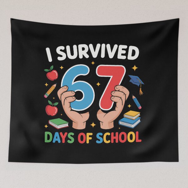 Item preview, School I Survived Student 67 67 Classic Teacher of Funny Days Meme designed and sold by SteveSaccoro.