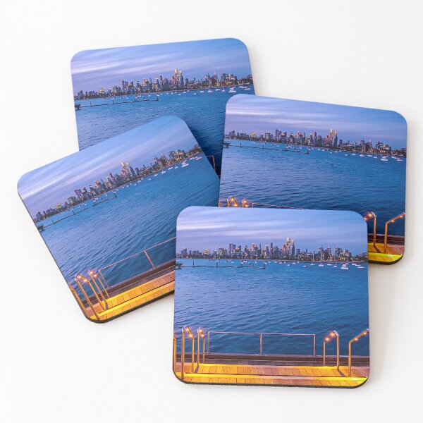Item preview, Melbourne Cityscape at Sunset from St. Kilda Pier - Melbourne, Victoria, Australia designed and sold by Steven Jodoin.