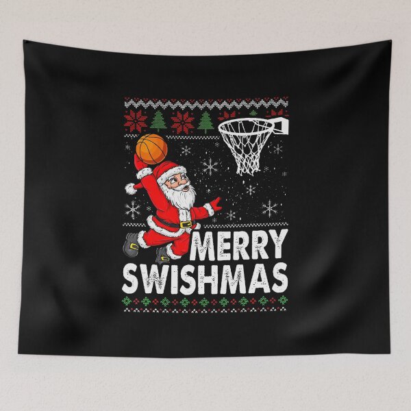 Item preview, Merry Swishmas Ugly Christmas Basketball Christmas designed and sold by DawnPatricia.