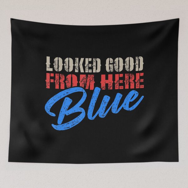 Item preview, Looked Good From Here Blue - Baseball designed and sold by TaraAnnie.