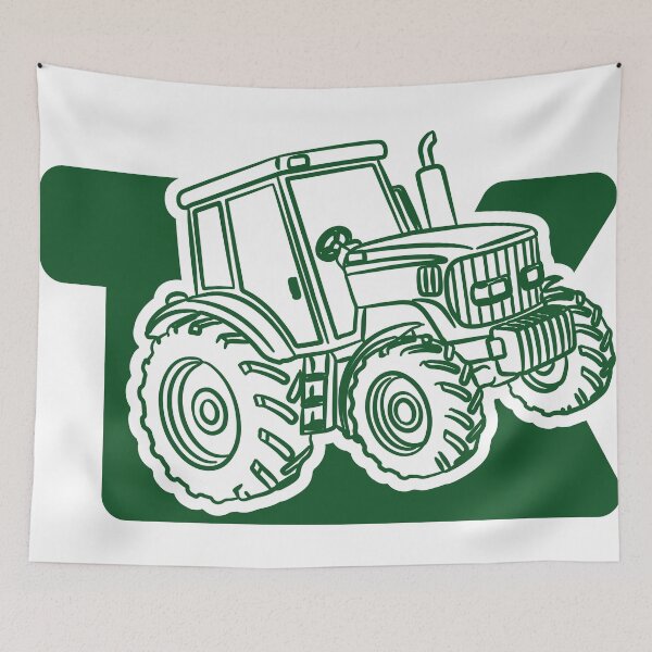 Item preview, Cute Green Tractor Shirt for Boys – Cartoon Farm Vehicle Illustration designed and sold by FoxAutor.