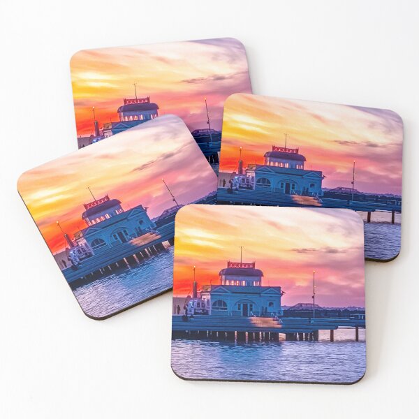 Item preview, Sunset out beyond the St. Kilda Pier - St. Kilda, Victoria, Australia designed and sold by Steven Jodoin.