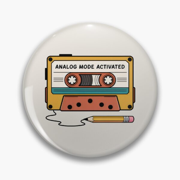 Item preview, Analog Mode Activated Vintage Cassette Pencil Rewind Design designed and sold by SplashTastic.